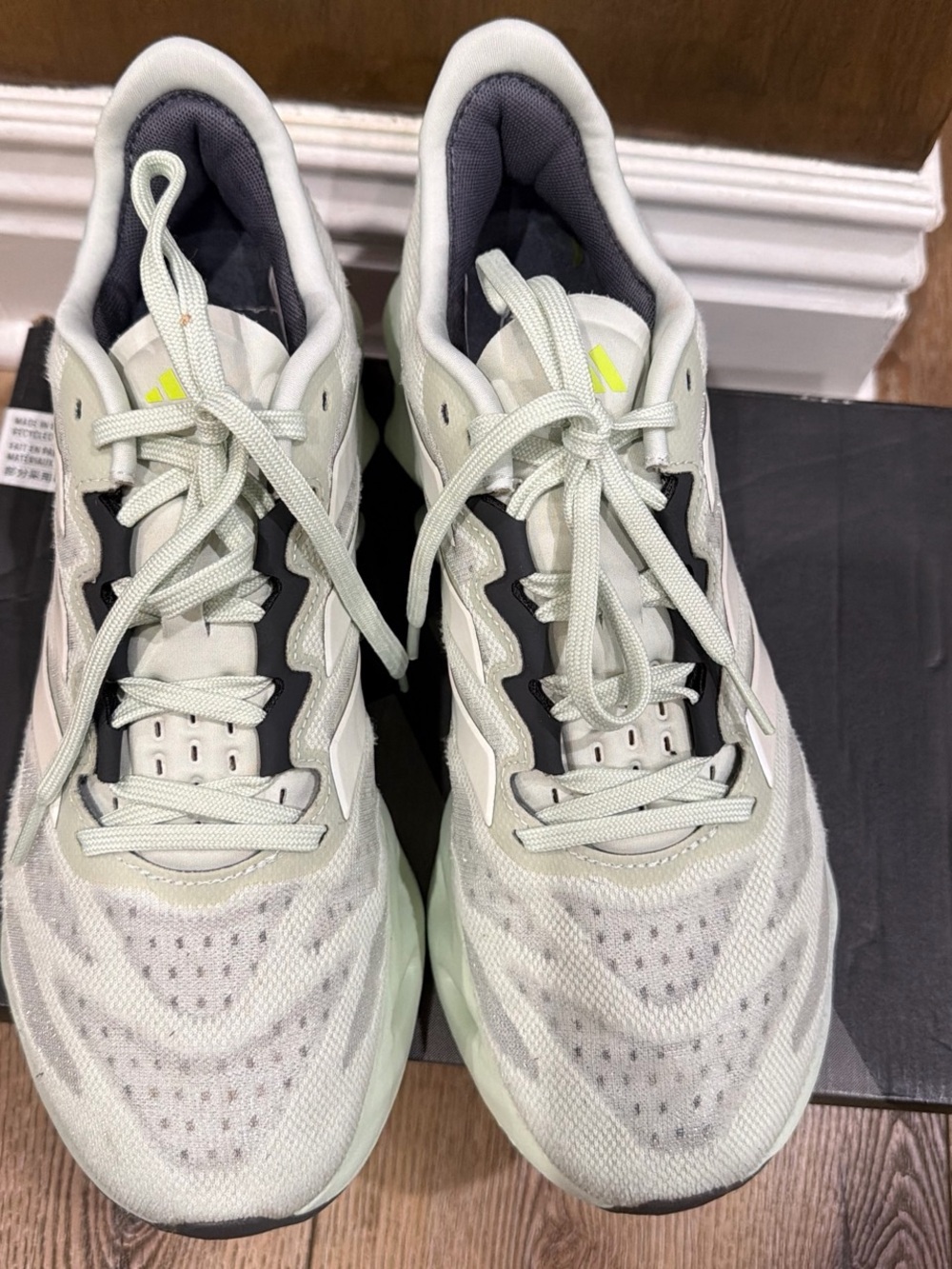adidas Women's Mint Green and Black Running Sneakers